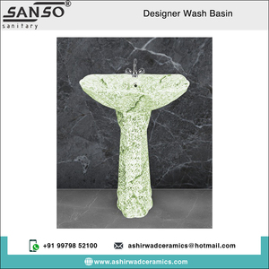Fregadero de lavabo de mano ecológico de cerámica blanca brillante de un solo orificio de diseño moderno Garantía de 5 años Baños de calidad premium - Product Image 2