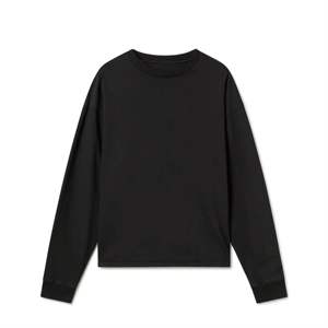 เสื้อยืดผู้ชายผ้าคอตตอนสไตล์สตรีทแวร์แห้งเร็วทรงหลวมสีดำติดโลโก้100% ตามสั่ง - Product Image 2