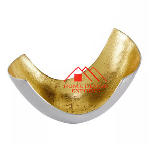 ชามเสิร์ฟสีทองสำหรับตกแต่งโต๊ะอาหาร ดีไซน์ใหม่ล่าสุดสำหรับเสิร์ฟอาหาร เหมาะสำหรับบ้าน โรงแรม และร้านอาหาร - Product Image 1