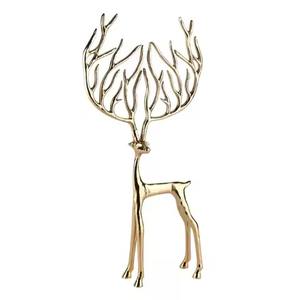 Décor de Noël Renne Sculpture Assis Cerf Animal Figurine Statue pour Table Top Décor Utilisation - Product Image 6