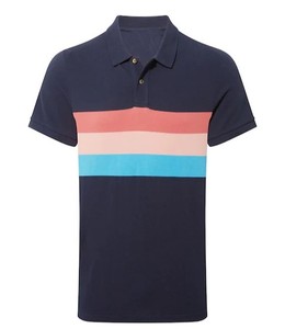Polos atléticos con logotipo personalizado de algodón al por mayor, polos de manga corta lisos de alta calidad a precio barato, Polo para hombre con bloque de color para exteriores - Product Image 5