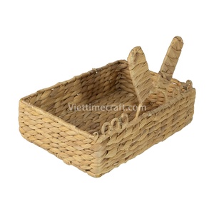 Cesta de almacenamiento de conejito de jacinto de agua ecológica para decoración del hogar estante de almacenamiento seguro para niños para cocina sala de estar al por mayor - Product Image 5