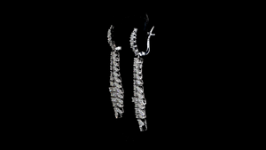 Boucles d'oreilles pendantes avec diamants de culture |   Bijoux de créateur - Product Image 2