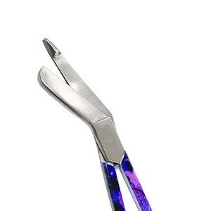 Wholesale Best Quality Surgical Bandage <b>Scissors</b> 5.5 Inch White Purple <b>Paper</b> Coated Stainless Steel Manual Instrument Set - Product Image 3