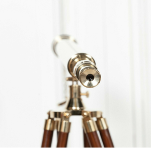Telescopio pulido dorado de latón de pie con soporte para acampar aventuras al aire libre al precio de fábrica barato al por mayor - Product Image 1