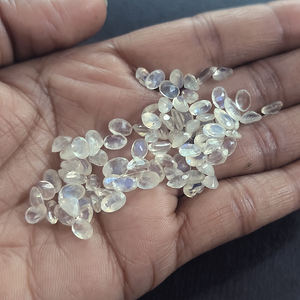 91 pierres de lune arc-en-ciel naturelles, ovales à facettes, de 5x4mm à 7x5mm, 45 carats, Iroc Sales, pierres de lune à feu bleu, pierres précieuses en vrac, coupées, 25,71 $ US - Product Image 3