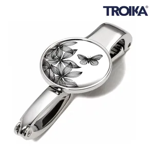 Clip per Borse Personalizzate con Fiori Neri, Ganci Personalizzati per Borse - Product Image 1