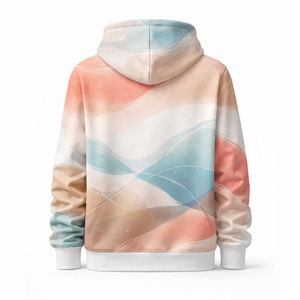 Solid Vanilla <b>Rainbow</b> Winter Sweatshirt <b>Hoodie</b> for Men 100% Cotton No Drawstrings - Product Image 5