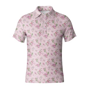 Polo de Golf Personalizado al por Mayor para Hombre, Diseño Elegante con Rayas Florales, Absorbe la Humedad, Polo Deportivo Premium para Clubes de Golf - Product Image 4