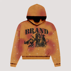 Sweat Homme Surdimensionné Unisexe 100% Coton Lavé à l'Acide Vintage Hiver Full Zip Hood 3D Hommes - Product Image 1