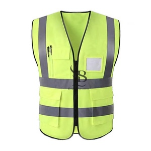 Hi Vis nouveau Design veste de sécurité réfléchissante avec plusieurs poches sortie d'usine réflexion blanc gilet réflecteur de sécurité vêtements de travail - Product Image 6