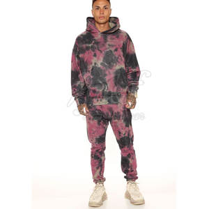 Combinaison de course pour hommes avec pull à capuche et pantalon à cordon de serrage de couleur assortie - Product Image 1