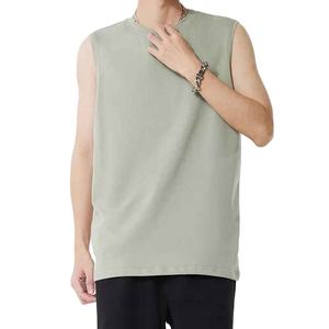 Camiseta sin Mangas Extra Grande de Alta Calidad para Hombre, Personalizada, Transpirable, de Spandex/Algodón, Cuello en V, Estilo HIGH STREET - Product Image 2