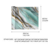 Autocollant de papier peint en mousse PVC PET feuille de mur en feuille 1.2m de largeur panneau de marbre auto-adhésif