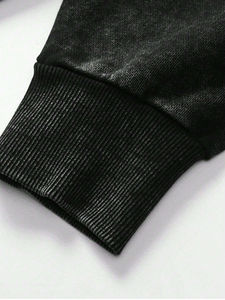 Sudadera Térmica para Hombre de Alta Calidad, Tejido Terry con Relieve y Bordado, Lavado Ácido, Corte Holgado, Invierno, Navidad, 100% - Product Image 4