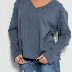 เสื้อสเวตเตอร์โอเวอร์ไซส์ผ้าฝ้ายผู้หญิง, เสื้อวอร์มวินเทจ - Product Image 1