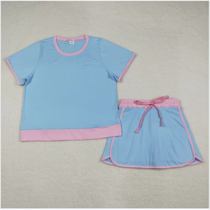 Conjunto de Falda-Pantalón Deportiva GSD3674 para Mujer, Color Azul Cielo Sólido - Product Image 6