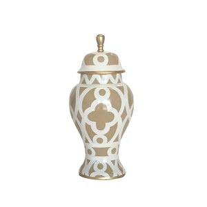 Jarrón de jengibre perforado de Color blanco de bajo precio, 2 tamaños, 10 pulgadas, elegante florero decorativo y elegante blanco de lujo - Product Image 6