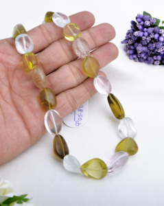 Collar de Piedras Preciosas Semipreciosas Lisas, 19 Pulgadas, Gemas Naturales Mixtas, Cuentas Lisas para Joyería Fina, Fabricación de Gemas - Product Image 4