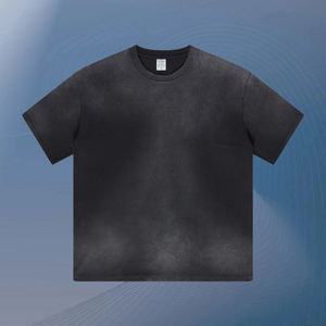 Camiseta Dehan NA de Diseño Moderno, Lavado Desteñido al Sol, Estilo Urbano Extragrande para Hombre, 100% Algodón, Camisetas Retro Vintage - Product Image 2