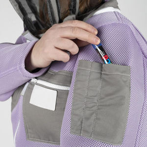 Traje de apicultura púrpura y gris hecho a medida de alta calidad para mujer Precio de servicio OEM transpirable y de moda - Product Image 5