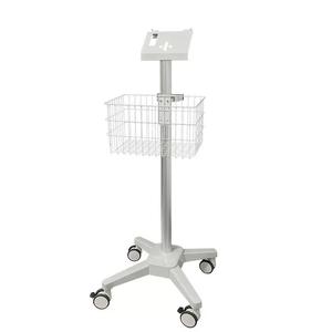 Carro para equipos médicos (Compatible con <span class=keywords><strong>Airpro</strong></span> 6000 + Base de fundición a presión de aleación de aluminio + Cesta de alambre de hierro con asa) - Product Image 1