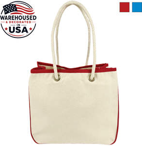 Bolsa de Lona - Estilo Bohemio Vintage Ecológico con Diseño Sólido, Cierre Abierto, para Todas las Estaciones, Playa y Viajes - Product Image 1