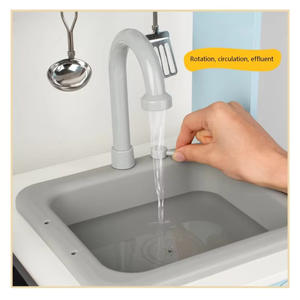 Best-seller Nouveau Classique Bleu <span class=keywords><strong>Cuisine</strong></span> Jouets En Bois Faire semblant Jouer Jouet <span class=keywords><strong>Cuisine</strong></span> Équipé De Robinet D'eau Simulé pour Enfants - Product Image 5