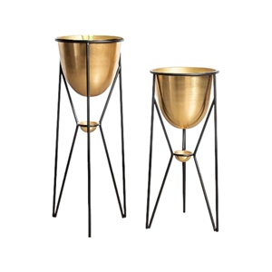 Maceta de suelo de Metal hecha a mano de la mejor calidad con soporte para jardín, hogar, sala de estar interior - Product Image 1