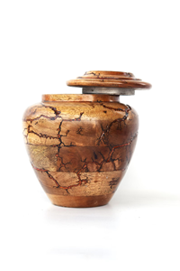 Urna de cremación de madera de mango Lichtenberg, urnas de cremación hechas a mano con incrustaciones de resina roja para cenizas humanas y Mascotas - Product Image 2