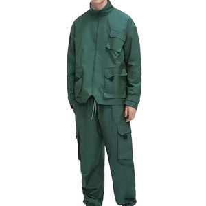 Hombres otoño nuevo estilo Hip Hop cortavientos deporte Cargo chándal Top diseño de carga en blanco conjunto de Jogger de gran tamaño 2026 - Product Image 1