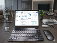 Tablet Empresarial de 10.1 Pulgadas, Android 15, Octa Core, 12GB RAM, 256GB ROM, 4G LTE, Doble SIM, Llamadas, Trabajo de Oficina, Productividad