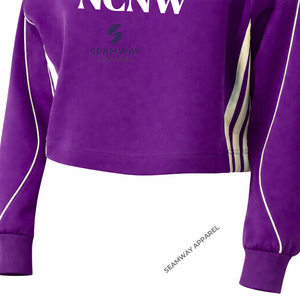 Sudadera de la Hermandad NCNW, Sudadera Informal de Algodón para Mujer, Cuello Redondo, Jersey Bordado, Suéter de Punto - Product Image 2