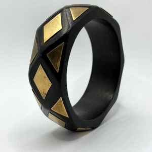 Brazalete de latón crudo de 69mm, brazalete de incrustaciones, brazalete de canal en blanco, pulsera ancha hecha a mano, latón crudo - Product Image 1