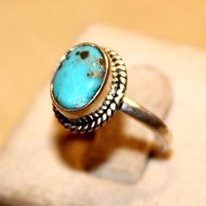 Anillo de plata 925 hecho a mano, joyería de piedras preciosas turquesas, regalo para mujer, banda de fiesta personalizada, gran oferta OEM - Product Image 6