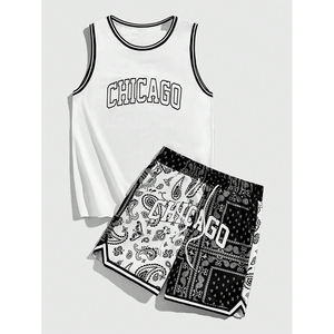 Unique Design Hot Sale <b>Men</b> Streetwear Shorts and Shirts <b>Set</b> Custom Logo Cotton Top Shorts for <b>Men</b> - Product Image 3