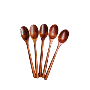 Handcrafted <b>Wooden</b> <b>Spoon</b> Set | Long-Handle Natural Utensils for <b>Cooking</b>, Serving, Stirring and Eco-Friendly Kitchen Use - Product Image 1