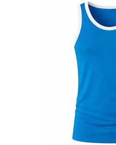 Customized Men Blue Sleeveless Tank Top Athletic Gym Vest Breathable <b>Stretch</b> <b>Fabric</b> Summer Wear Custom Manufacturer Wholesale - Product Image 2
