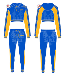 Conjunto Deportivo Sigma Gamma Rho Bordado para Mujer, Traje Ajustado |   Traje Entallado Griego Personalizado con Bordado de la Hermandad SGR para Damas - Product Image 1