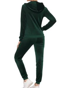 Ensemble de survêtement décontracté pour femme en coton imprimé à capuche pour l'hiver, tenue de sport deux pièces pour le jogging et l'usage quotidien - Product Image 4