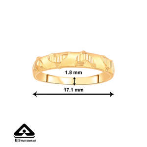 Anillo de Moda Pinnacle Band Chapado en Oro de 14k para Mujer, Estilo Clásico, para Boda y Regalo - Product Image 5