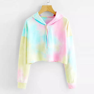 Sudaderas Cortas para Mujer, Ropa Holgada, Sudaderas Cortas Lisas, Personalizadas, Ropa Deportiva, Algodón Transpirable, Tops Cortos - Product Image 2