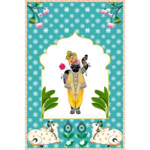 ฉากหลังตกแต่งผนังกำมะหยี่ชรีนาธจี ขนาด 8*4 สำหรับวันวาเลนไทน์ ดีวาลี รอมฎอน และงานเฉลิมฉลองปีใหม่ - Product Image 1