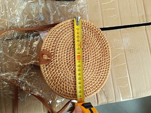 Sac de paille de service sac à main artisanal du Vietnam, jacinthe d'eau d'herbe de mer, bambou, rotin sac de plage d'été panier sac carex - Product Image 2