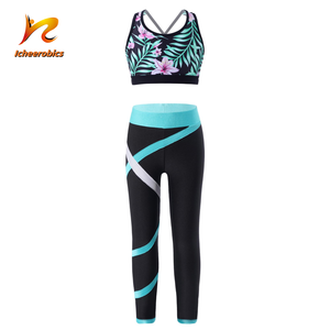 Icheerobics Comfortable Poly Compression Cheer Bras And Shorts Girls Cheerleading Practice Wear