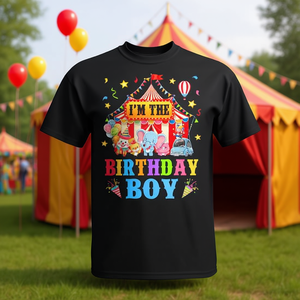 Maglietta Promozionale per Festa di Compleanno 1 Anno a Tema Circo e Carnevale per Bambino - Abbigliamento per Occasioni Speciali - Product Image 3