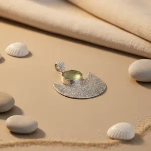 Collier pendentif en argent 925 pour femme avec pierre de lune, plaqué rhodium, chaîne en or 18 carats, cadeau de bijoux avec diamant en or blanc et perle - Product Image 2