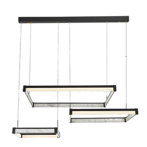 Hiện đại đương đại phương Đông CE chứng nhận vuông khung đèn chùm linh hoạt đặc biệt Crafted cho khách sạn sử dụng mặt dây đèn - Product Image 1