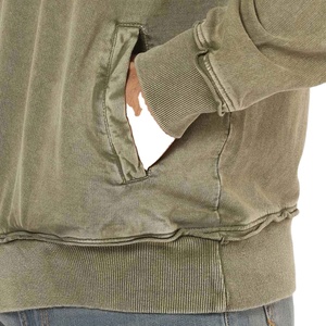 Sweat à capuche polaire surdimensionné pour hommes délavé à l'acide pour l'hiver qualité chaude grande taille Streetwear quantité minimale de commande bas 2025 - Product Image 6