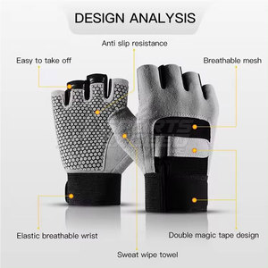 Gants de fitness de qualité supérieure pour l'entraînement en puissance Gants de fitness confortables avec paume rembourrée En stock - Product Image 2